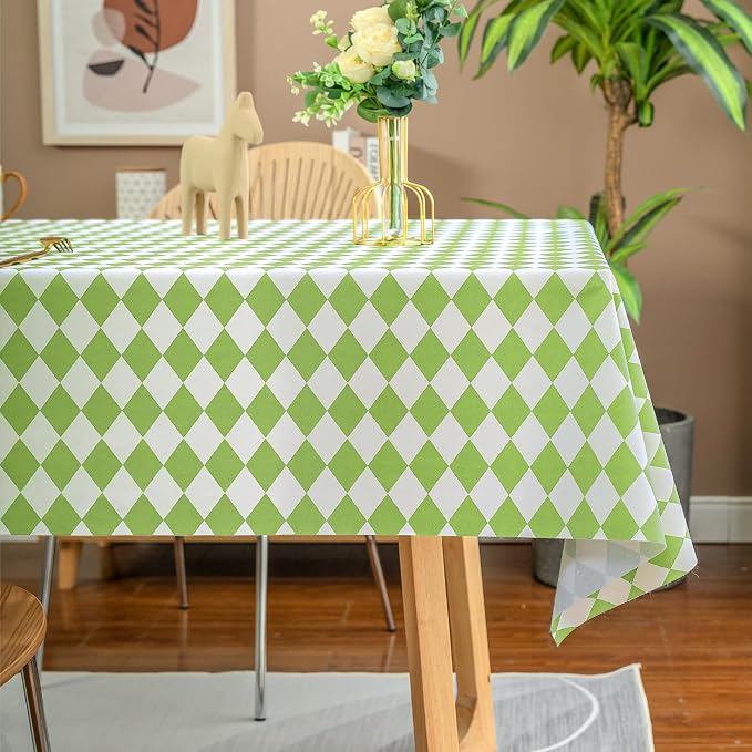Rectangle Table Cloth, 100% Waterproof Tablecloth Oil Proof Spill Proof Vinyl by Unknown