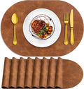 ADRIMER Placemats, Heat Resistant Oval Placemats Set of 8 Washable 12 x 17 Inch by Adrimersdreamistobeanindispensablecompanioninyourlife