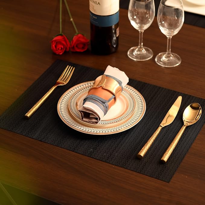SLKQG Black Placemats Set of 6 - Image 7