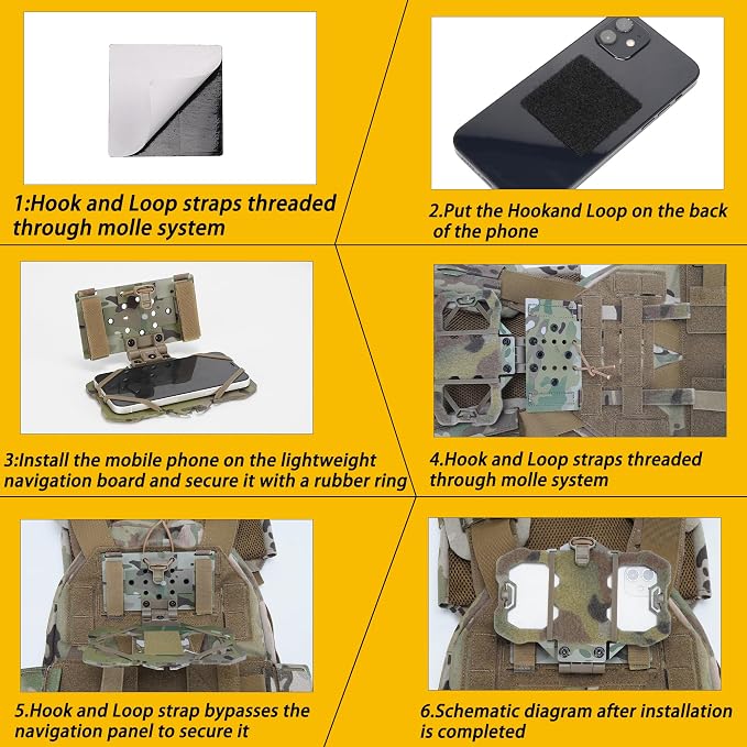 Tactical Phone Holder Available in Full Size Plate Carrier Phone Mount Adjust - Image 5