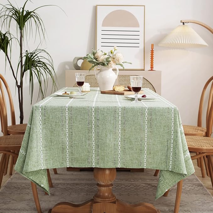 Chassic 54 x 72 inches Farmhouse Style Linen tablecloths, Wrinkle Resistant by Chassic