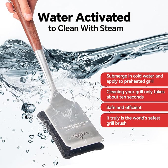 Bristle-Free Steam Cleaning Grill Brush, - Image 3