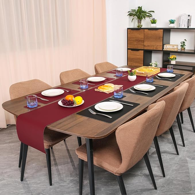 Myir JUN Table Runner Double Sided Vinyl Runner Table 72 Inch Long Runner - Image 6