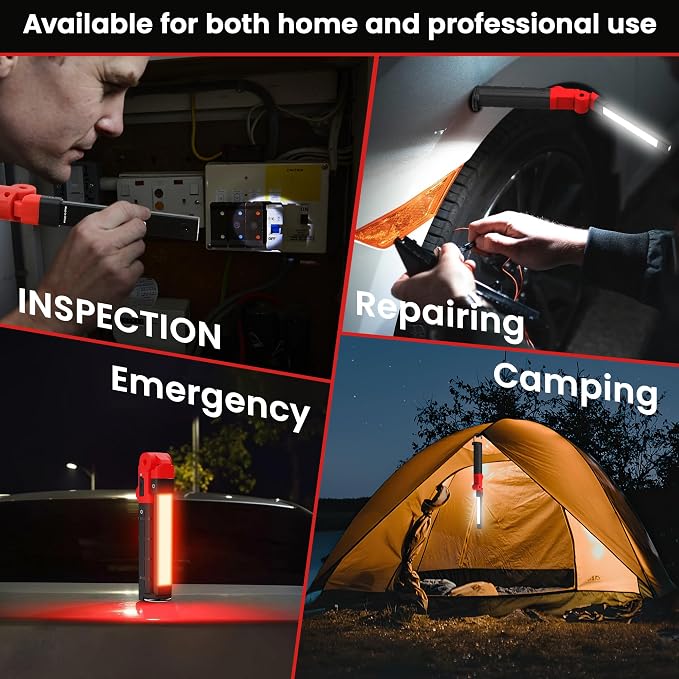 Rechargeable Work Light 2200mAh Magnetic LED Work Light Flashlight Mechanic - Image 8
