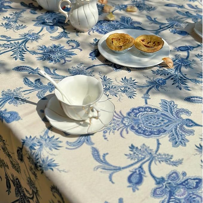 Floral Rectangle Outdoor Tablecloth, Thick Waterproof Table Cloth, Decorative - Image 6