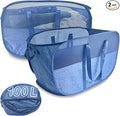 100L Collapsible Laundry Baskets 2 Pack, Extra Large Mesh Pop Up Laundry Hamper by NairSnow