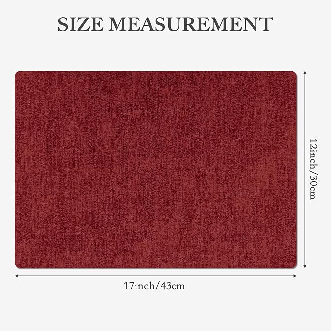 Faux Leather Heat Resistant Christmas Placemats Set of 6 – Waterproof Oilproof - Image 7