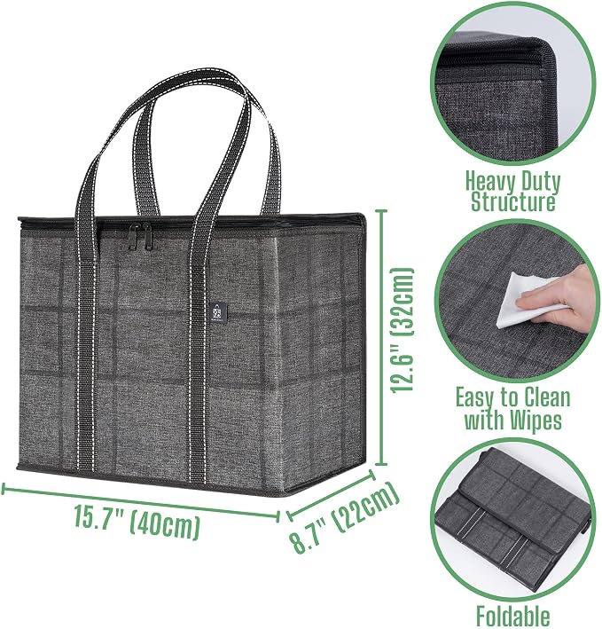 VENO 2 Pack Cooler Bag and Insulated Grocery Bags - Image 4