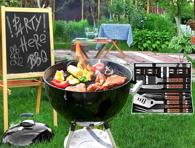 POLIGO 22PCS Heavy Duty BBQ Grill Accessories Set, Non-Slip Grill Tools - Image 9
