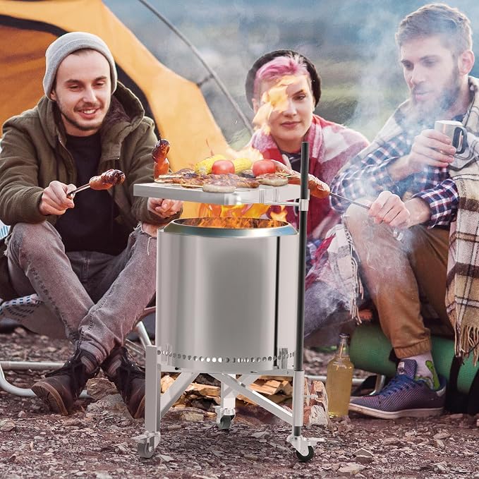 Universal Firepit Stand for 15" 17" 19.5" 22" 25" 27" FirePit, Stainless Steel - Image 6