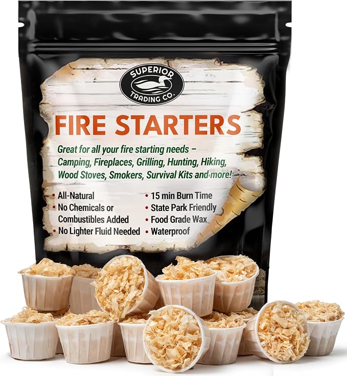 Superior Trading Fire Starter Pods in Resealable Packs by SuperiorTradingCo