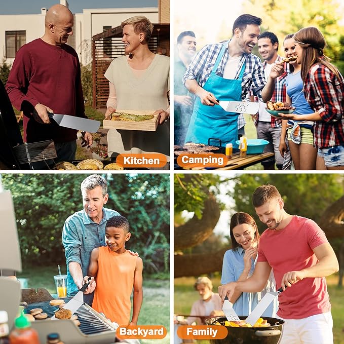 Barbecue Tool Set, 6-Piece Stainless Steel with Storage Bag