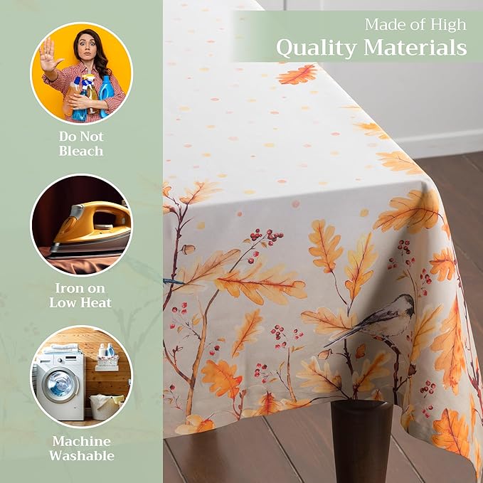Maison d' Hermine Table Cloth Rectangle Table 100% Cotton 54 x 72 Inches Fall - Image 3