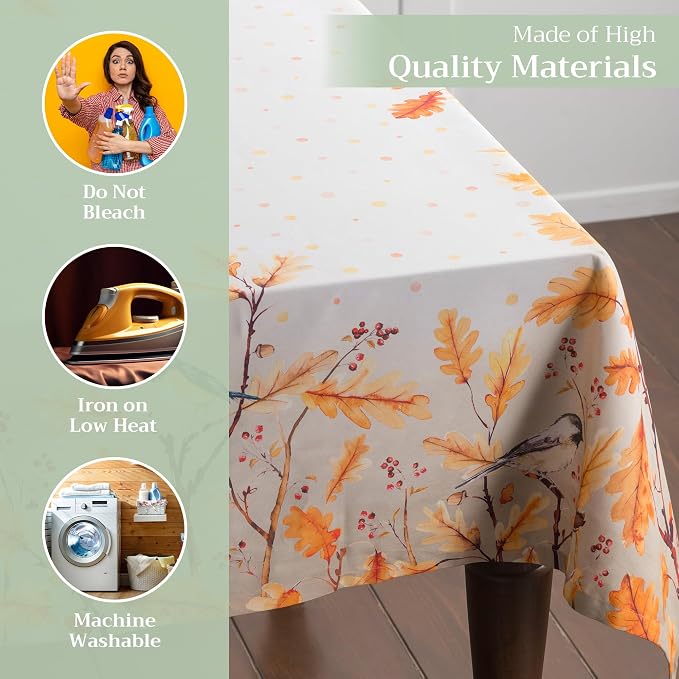 Maison d' Hermine Table Cloth Rectangle Table 100% Cotton 60 x 108 Inches Fall - Image 3