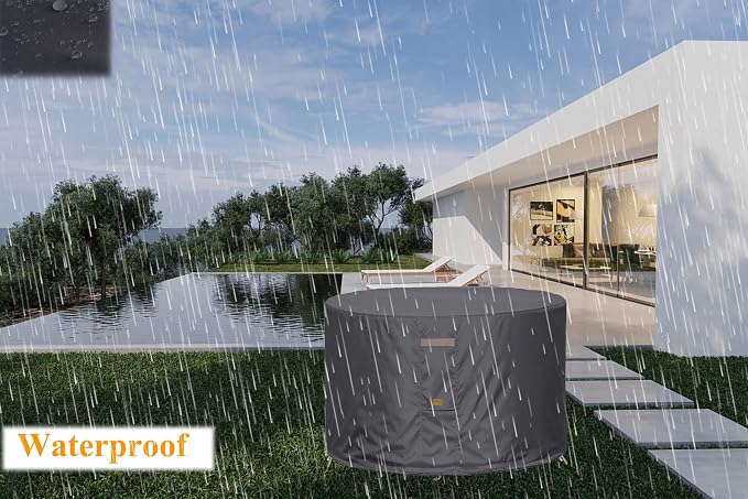 Fire Pit Cover 600D Heavy Duty Waterproof Fabric - Image 4
