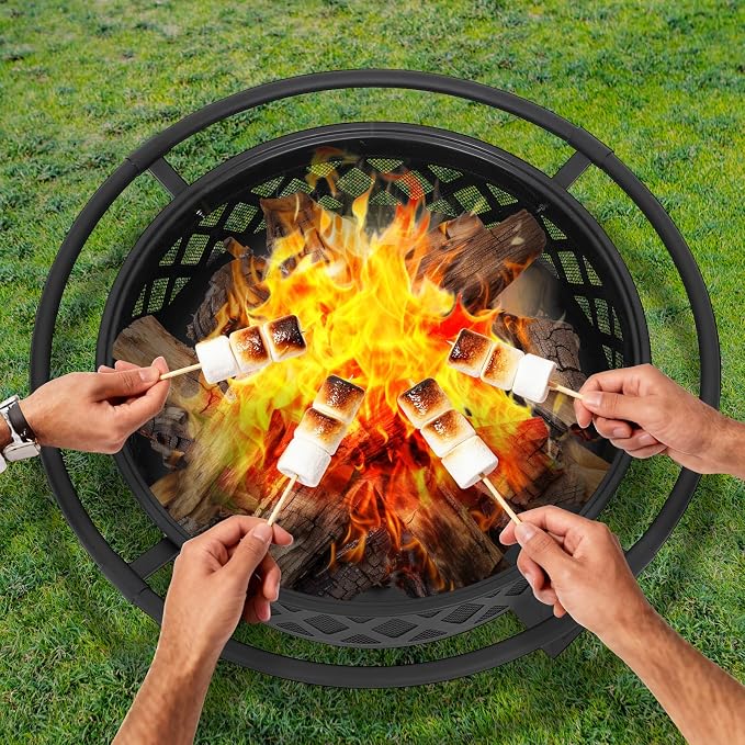 36-Inch Outdoor Wood Burning Fire Pit - Image 6