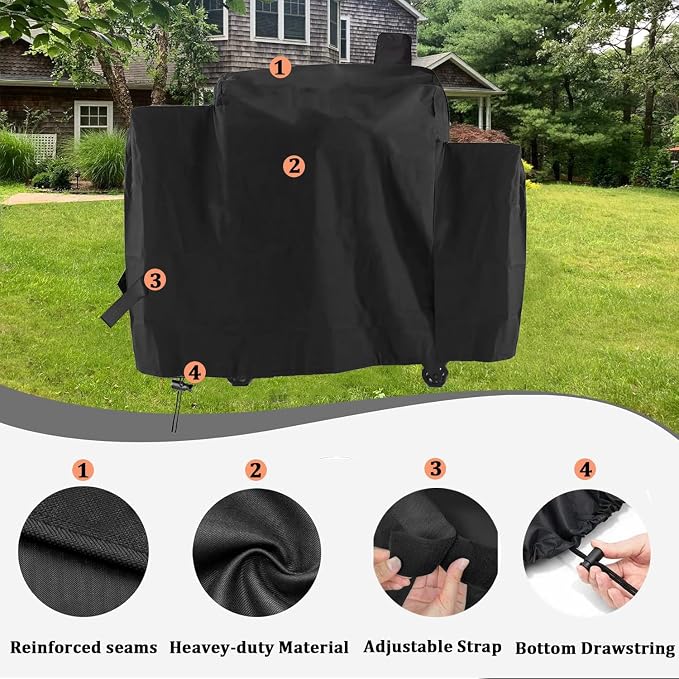 Grill Cover for Pit Boss Platinum Laredo 1000 Wood Pellet Smoker Grill - Image 3