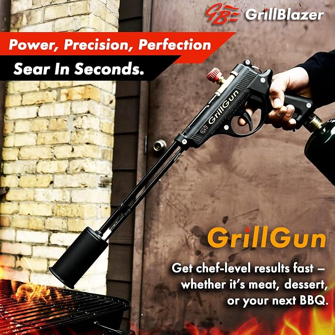 Grillblazer GrillGun Handheld Propane Charcoal Torch – 400, 000+ BTU Flame Torch - Image 2