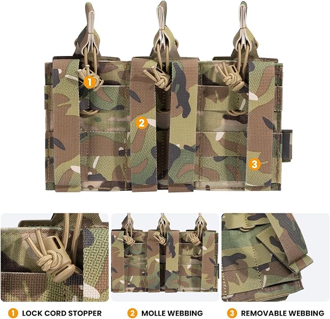 EXCELLENT ELITE SPANKER Tactical Open-Top Single/Double/Triple Molle Mag Pouch - Image 4