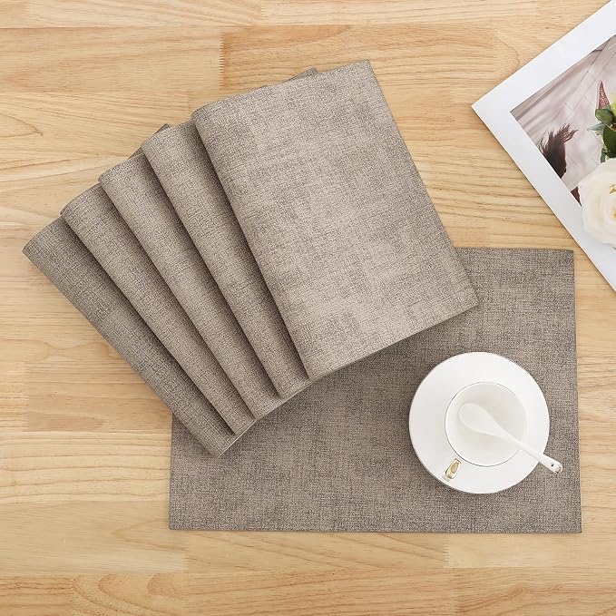 Homaxy Faux Leather Heat Resistant Placemats - Image 9