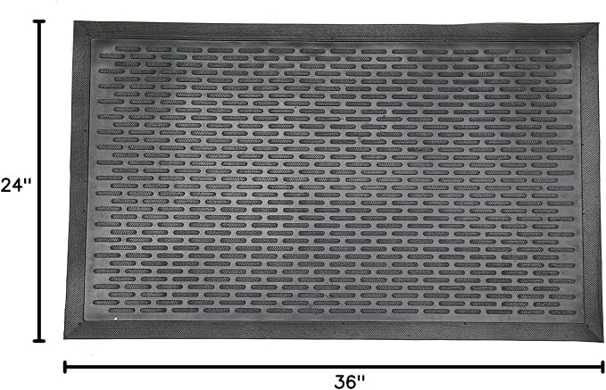 Ottomanson Heavy Duty Rubber Floor Mat – Non-Slip, Waterproof, or Patio – Stain - Image 2