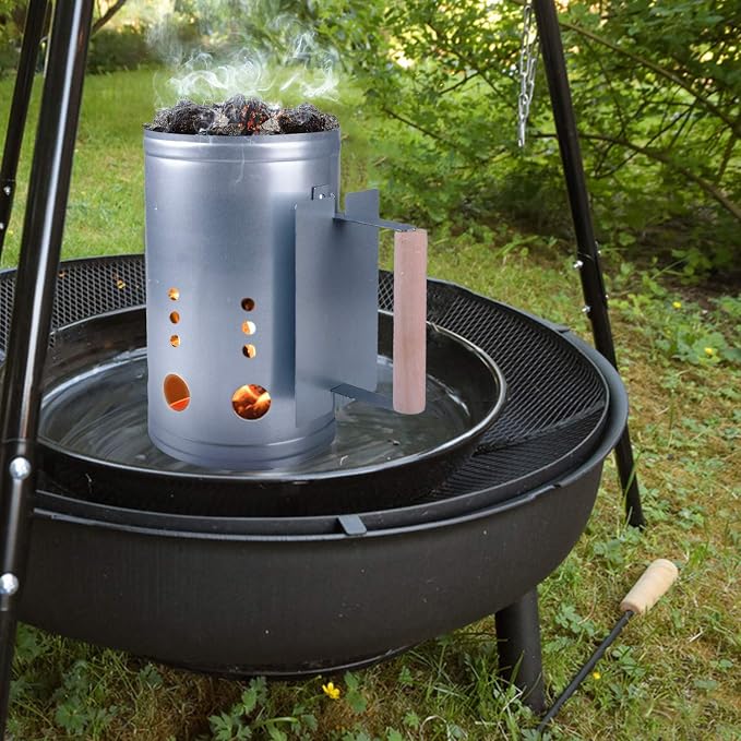 homenote Rapid Charcoal Chimney Starter Set Fireplace Accessories Lighter Cubes - Image 4