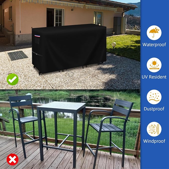 Patio Furniture Covers for High Top Table and Chairs, Waterproof Patio Set - Image 7