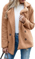 Women's Winter Warm Plush Cardigan Fuzzy Fleece Lapel Jacket by Unknown