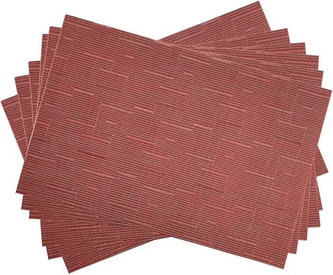 Gugrida Placemats PVC Table Mats Woven Vinyl Placemats - Image 2