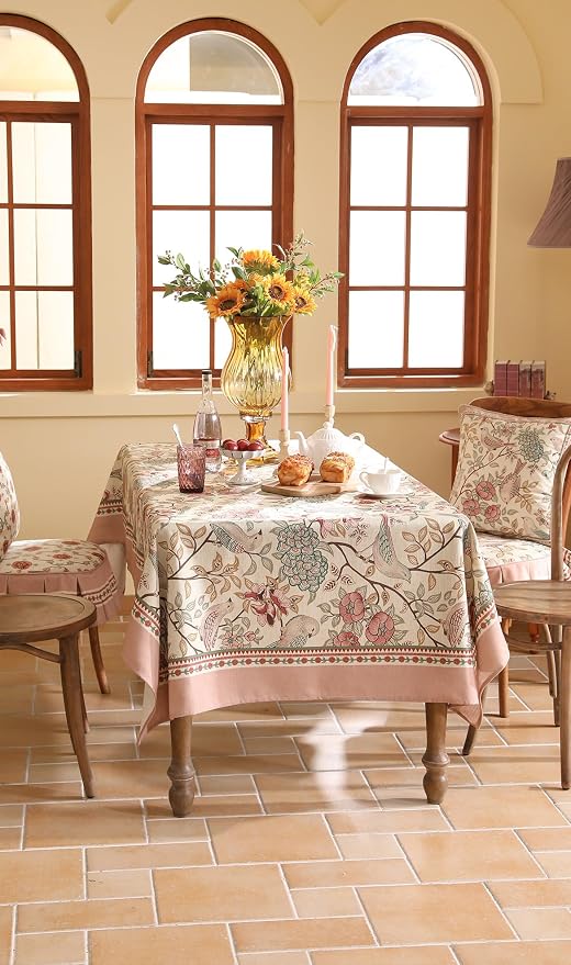 patdrea Designer Pink Linen Table Cloth - Image 8