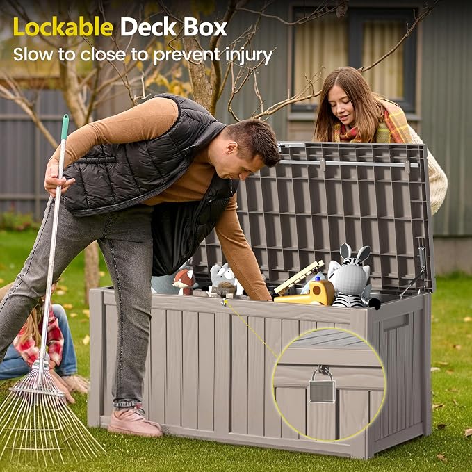 Zapdos Outdoor Storage Box, 120 Gallon Deck Box - Image 4