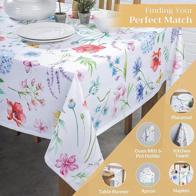 Maison d' Hermine Table Cloth Rectangle Table 100% Cotton 70 x 108 Inches - Image 5