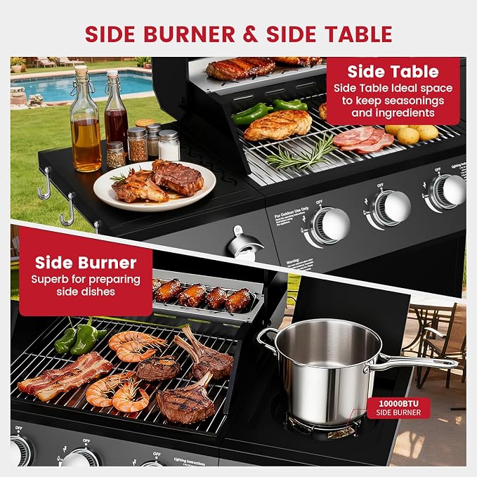 4-Burner Propane Gas Grill - Image 6