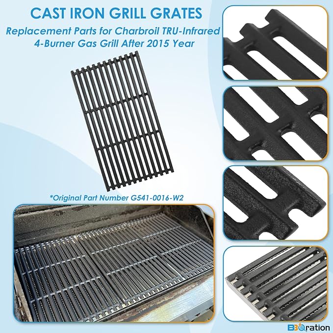 17 x 9 1/2 inch Grill Grate for Charbroil Tru Infrared 4 Burner 463255020 - Image 3