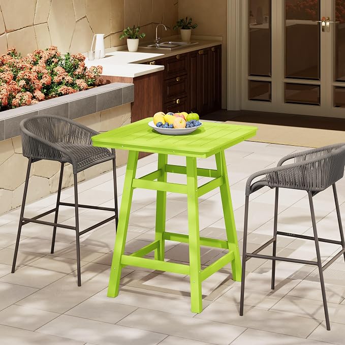Costaelm Outdoor Bar Table, Patio Bistro Dining Pub Table - Image 2