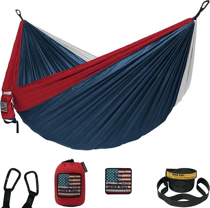 Wise Owl Outfitters Camping Hammock – 500lbs Portable Hammock by WiseOwlOutfitters