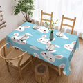Rectangle Table Cloth Funny Rabbits Waterproof Tablecloth 54 x 72 in Washable by Unknown