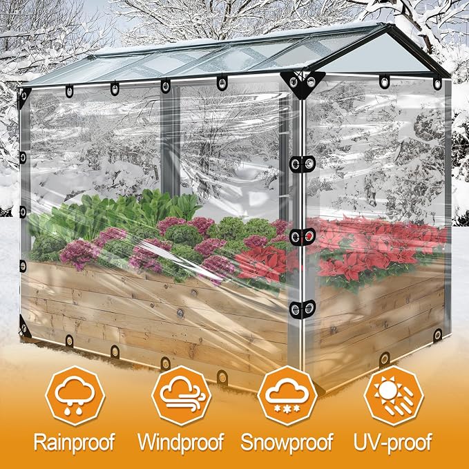 6x8ft Anti-Tear Clear Tarp Waterproof - Image 5