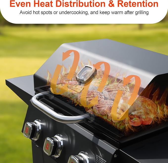 Brand-Man 3-Burner Propane Gas Grill, 000 BTU BBQ Grill - Image 4