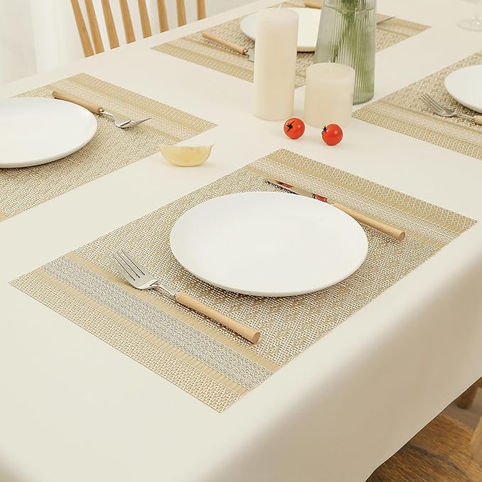 Leetaltree Stardust Yellow Placemats Set of 6 - Image 8