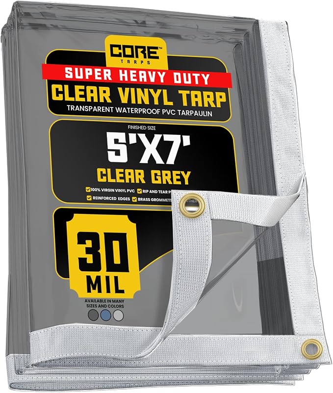 Core Tarps 30 Mil Extreme Heavy Duty Clear Tarp by CoreTarps
