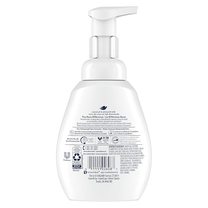 Dove Foaming Hand Wash Coconut & Almond Milk Pack of 4 Protects Skin from - Image 2