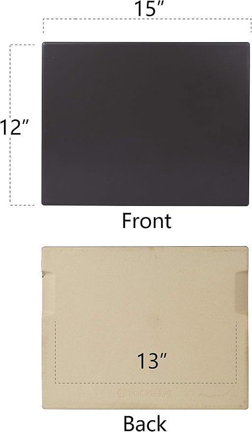 Pizza Stone, Ceramic Coating 15"x12" Rectangular Pizza Stone - Image 4