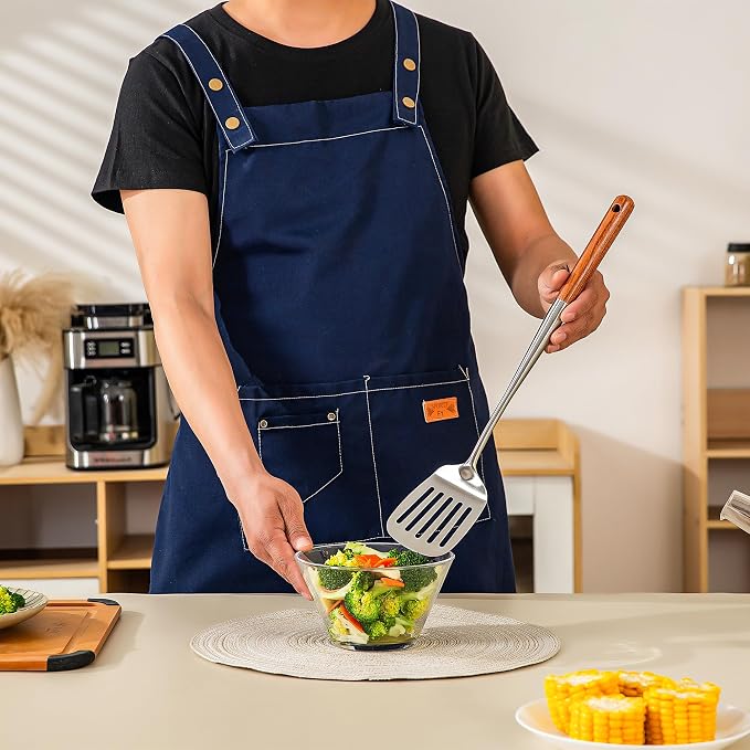 FJNATINH 304 Stainless Steel Kitchen Utensil Sets-6 PCS Wok Spatula Sets - Image 7