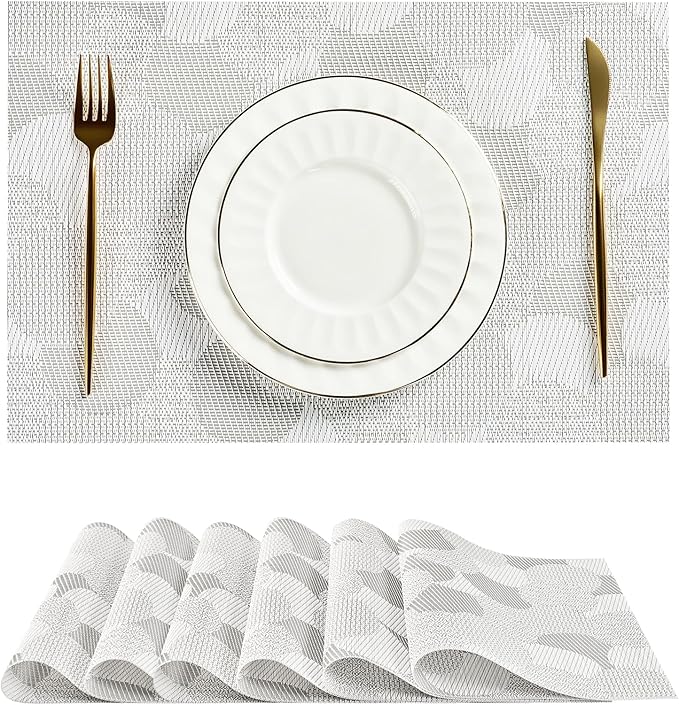 Leetaltree White Placemats Set of 6 by Leetaltree-ArtatEveryTable