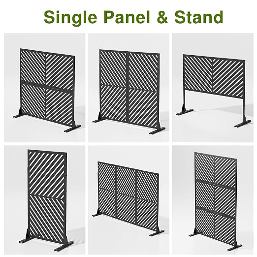 Casaphoria 72" H x 47" W Metal Outdoor Privacy Screen, Freestanding Decorative - Image 10