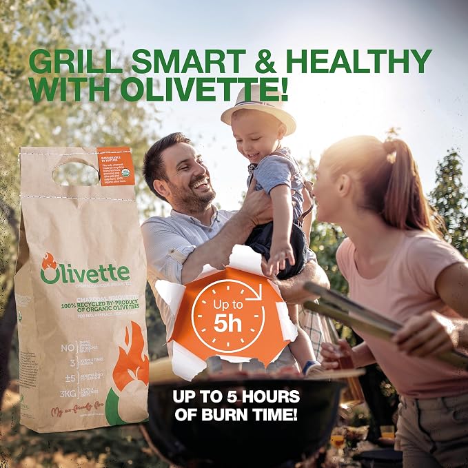 Organic Charcoal Briquettes by Olivette, Reusable Charcoal - Image 6