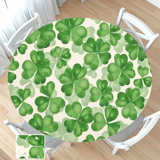 St Patricks Day Round Fitted Tablecloth by Unknown