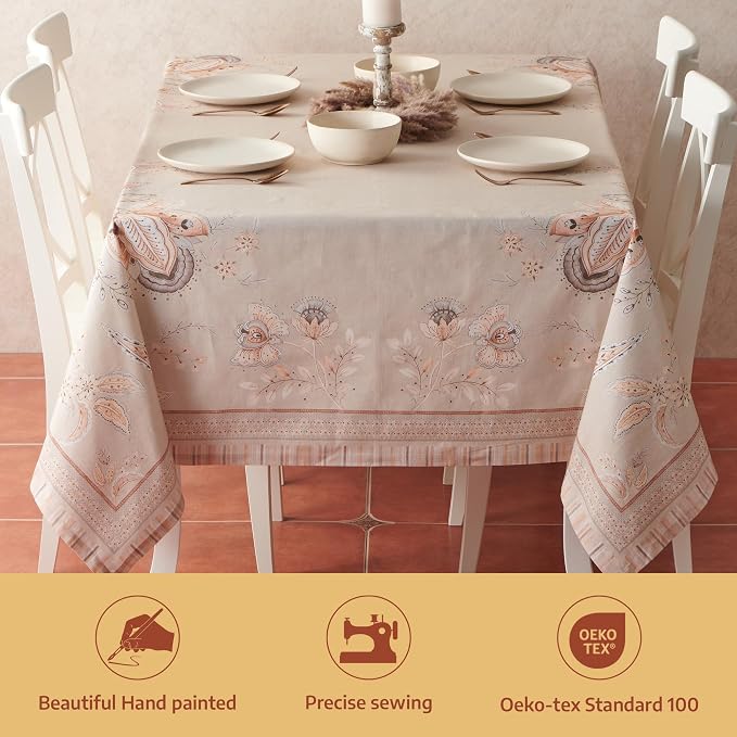Maison d' Hermine Premium Table Cloth Square Table 100% Combed Cotton 70 x 70 - Image 2