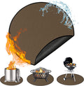Round Under Grill Mat for Outdoor Grill, 36 Inch Anti-Slip BBQ Floor Mats by Anze